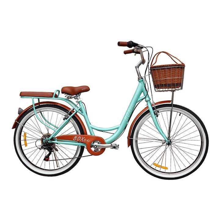 Bicicleta Box Vintage Aro 26 con Shimano Tourner - Verde